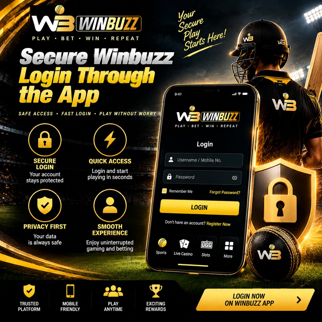 Secure Winbuzz Login Through the App