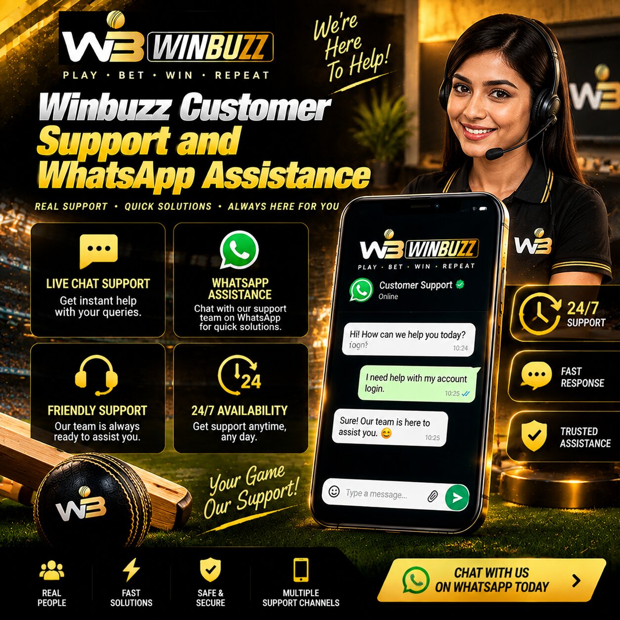 Winbuzz Customer Support and WhatsApp Assistance
