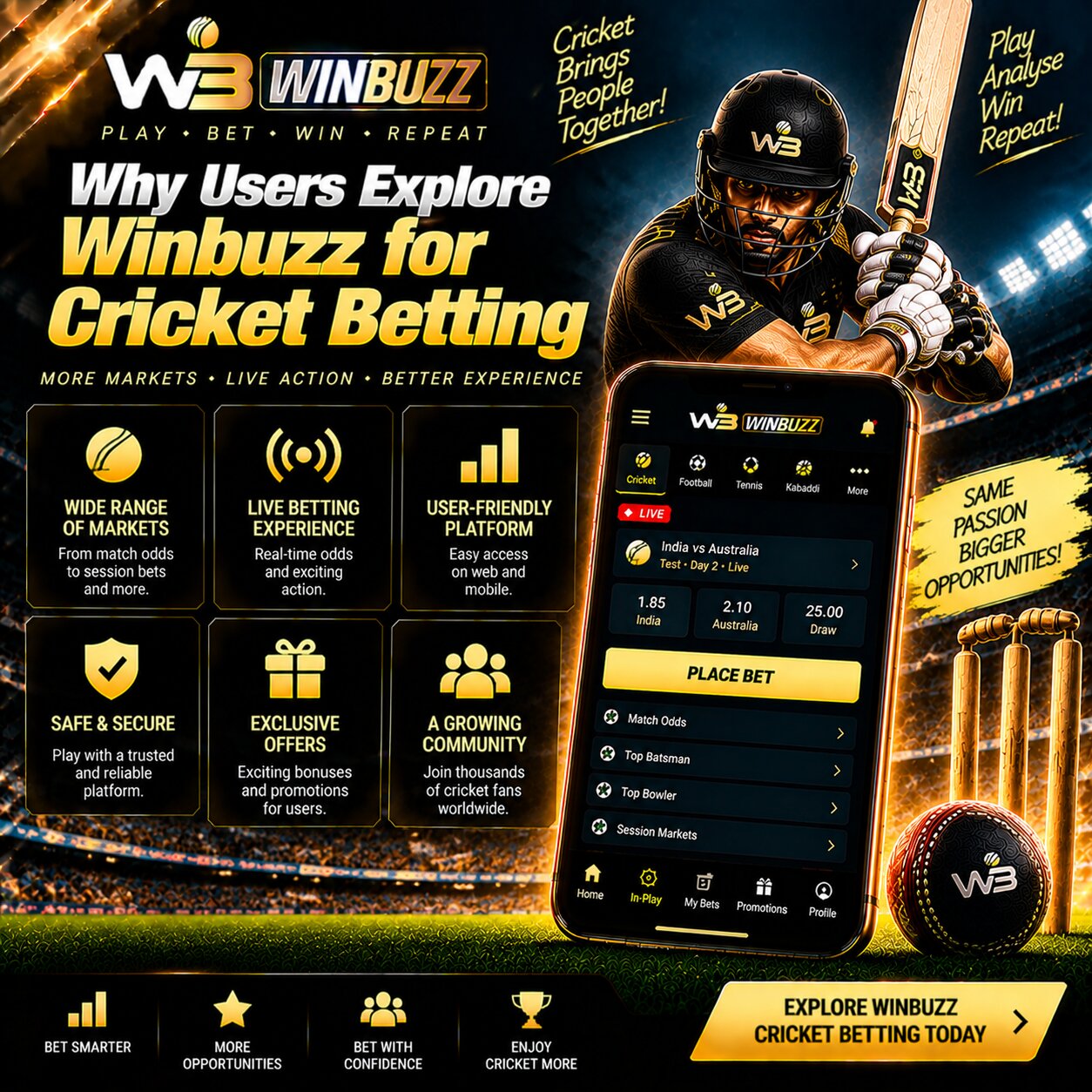 Why Users Explore Winbuzz for Cricket Betting