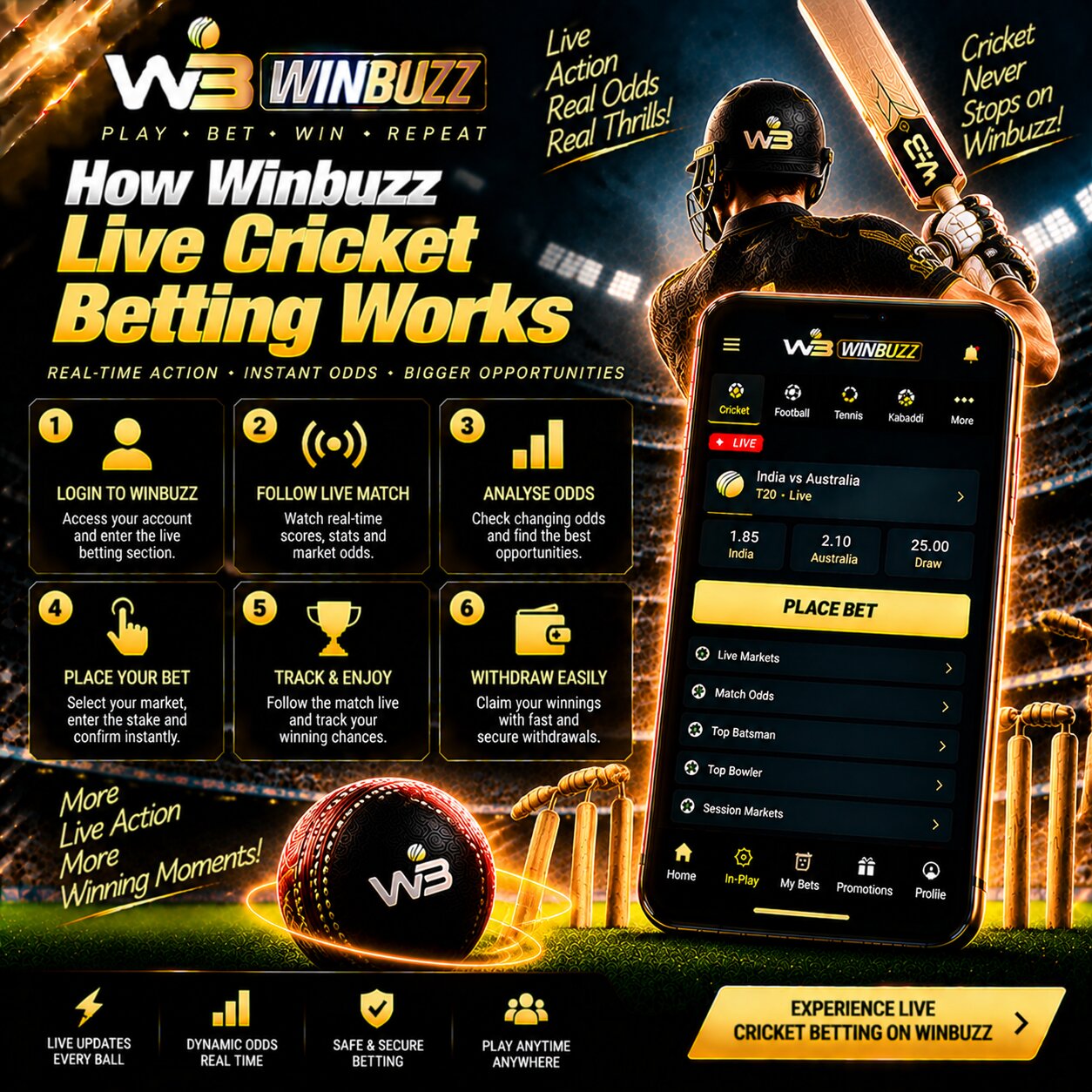 How Winbuzz Live Cricket Betting Works