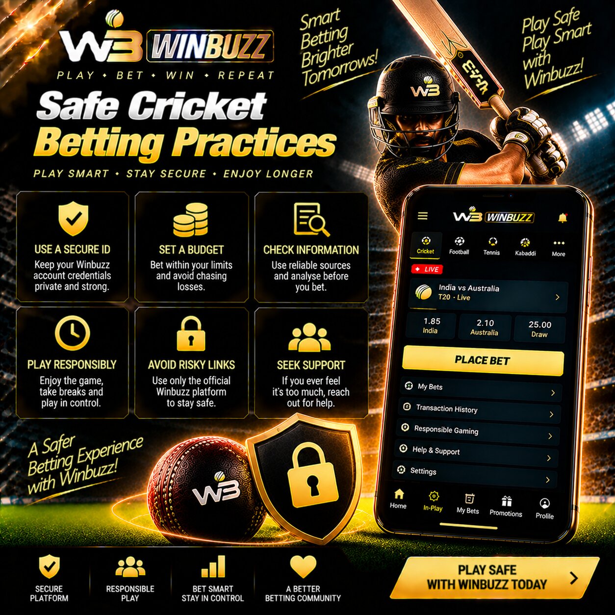Safe Cricket Betting Practices